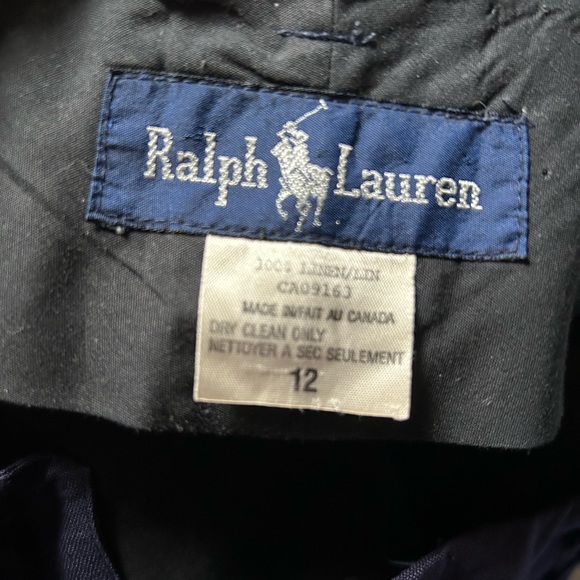Ralph Lauren woman navy 100% linen pants, Sz 12 - Picture 2 of 3